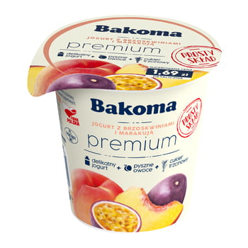 Premium Joghurt Pfirsich Passionsfrucht Bakoma 140g