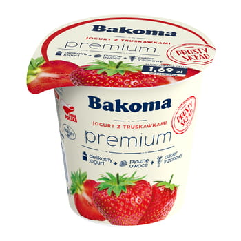 Premium-Joghurt mit Erdbeeren Bakoma 140g