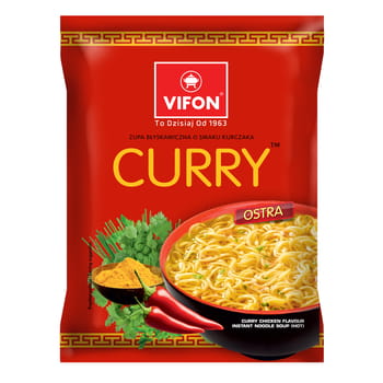 Instant-Suppe mit Nudeln mit Hühnergeschmack Curry Vifon 70g