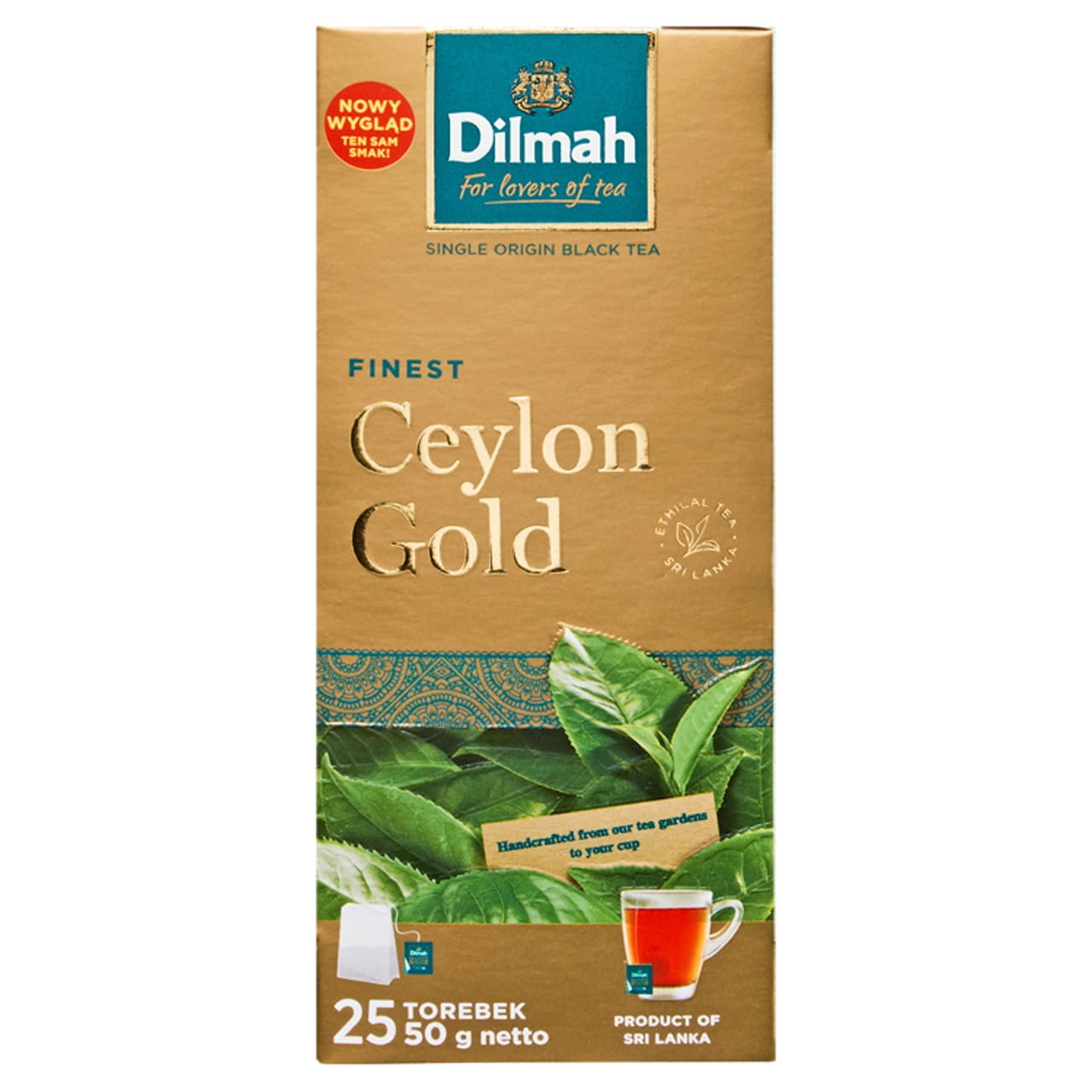 Teebeutel Ceylon Gold Dilmah 25 Beutel x 2g