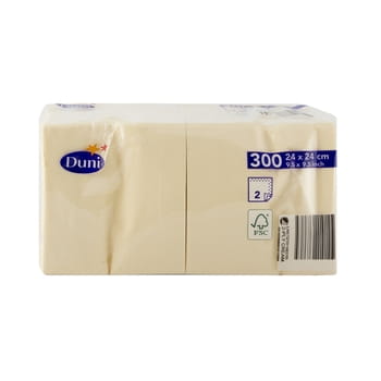 2-lagige Servietten 24x24 Creme Duni 300St.