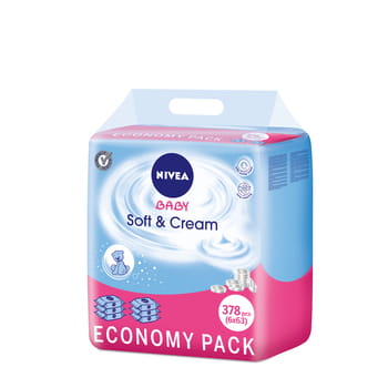 Soft & Cream Tücher NIVEA 6x63Stk.