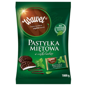 Minzpastillen in Schokolade Wawel 1kg