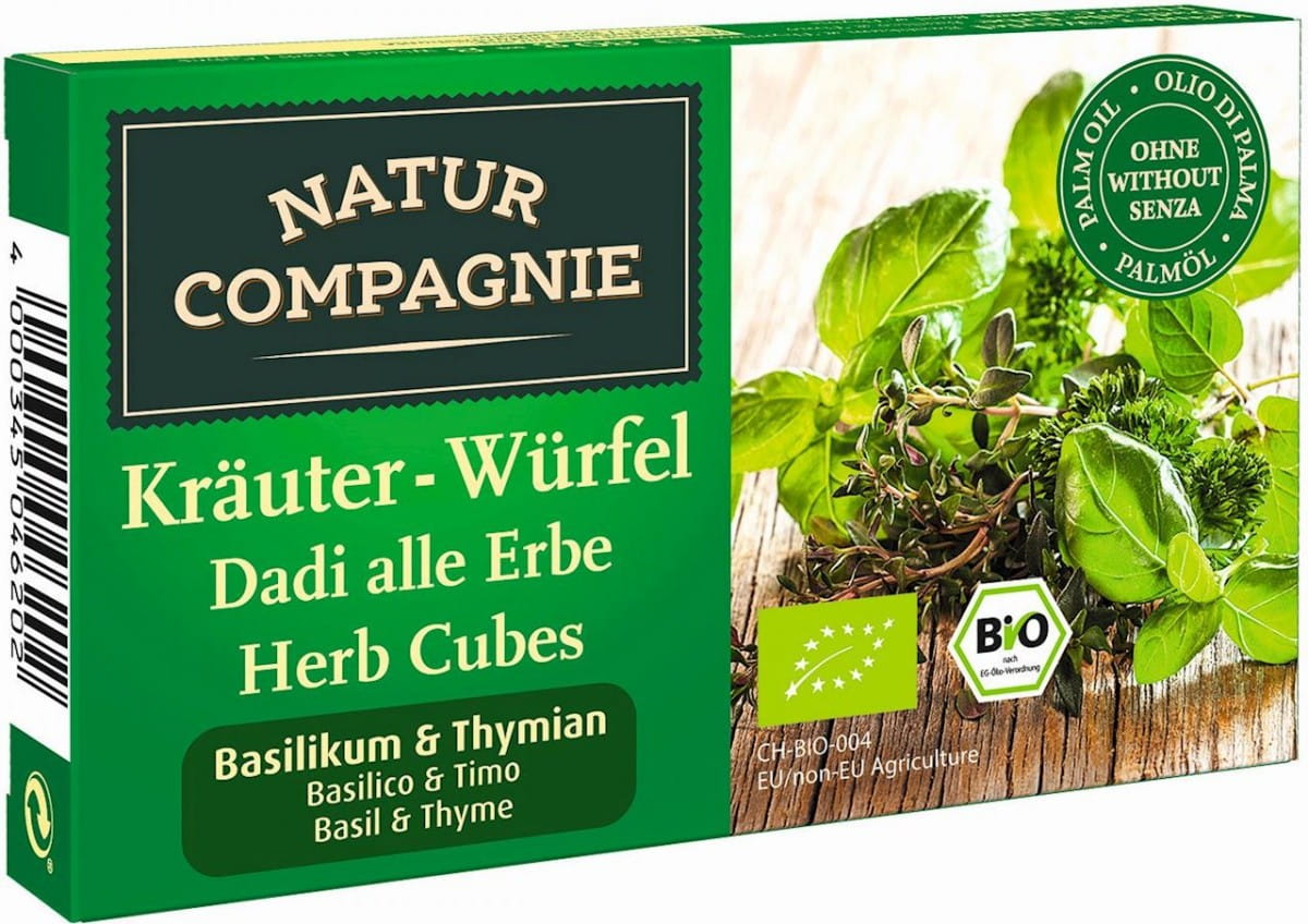 Brühe - Kräuterwürfel mit Basilikum und Thymian BIO 80 g - NATUR COMPAGNIE