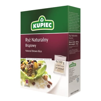 Natürlicher brauner Reis Kupiec 4x100g