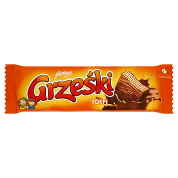 Grześki-Toffee-Waffel, geschichtet mit Toffee-Creme in Milchschokolade, 3636 g