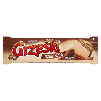 Grześki Teilen auf 6 Kakaowaffeln mit Kakaocreme 36x26g