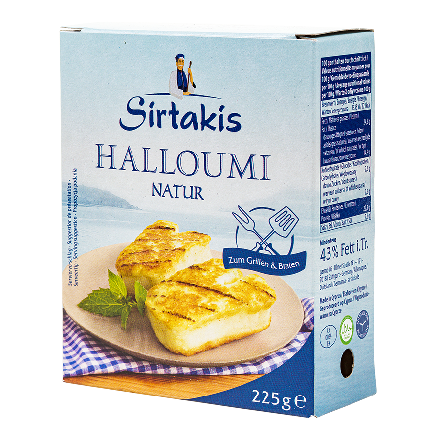 Halbharter Halloumi-Käse Sirtakis 225g