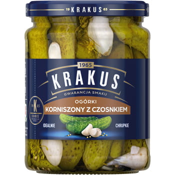 Gewürzgurken mit Knoblauch Krakus 500g