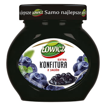 Extra Blaubeermarmelade mit reduziertem Zuckergehalt Łowicz 240g