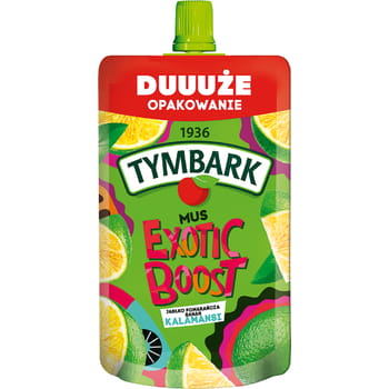 Tymbark Mousse Exotic Boost Kalamansi Apfel Orange Banane 200g