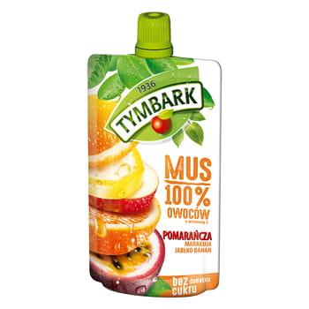 Mousse 100 % Orange, Passionsfrucht, Apfel, Banane, Tymbark, 120 g