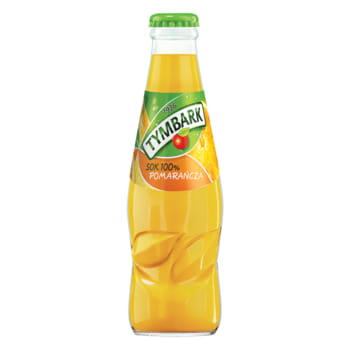 Tymbark 100 % Orangensaft, Twist-off-Flasche, 200 ml