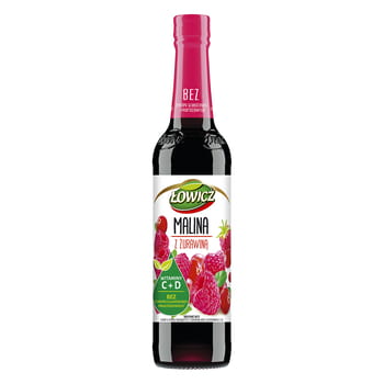 Himbeersirup mit Preiselbeeren Łowicz 400ml