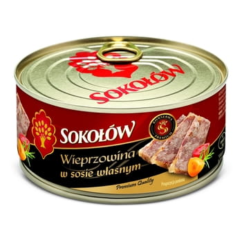 Schweinefleischkonserven im eigenen Saft Premium Sokołów 300g