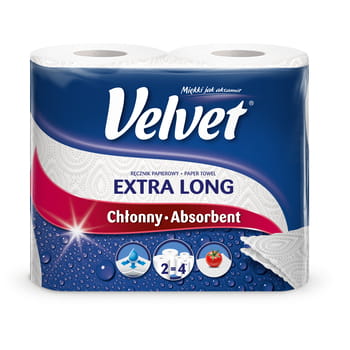 Papierhandtuch Velvet extra lang 2 Stk.