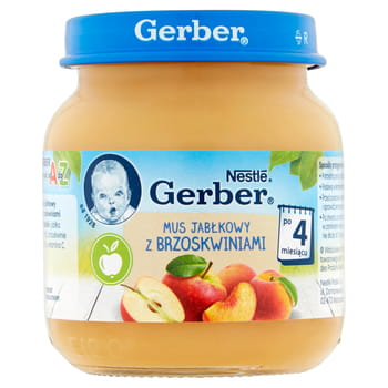 Dessertapfelmousse mit Pfirsichen nach 4 Monaten Gerber 125g