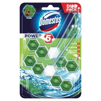 Toilettenaufhänger Domestos Power 5 Kiefer 2x55g