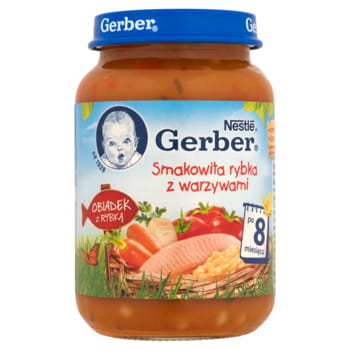 Abendessen leckerer Fisch mit Gemüse nach 8 Monaten Gerber 190g