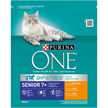 Purina One Senior 7+ Trockenfutter mit Huhn und Vollkorn 800g