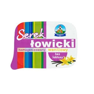 Homogenisierter laktosefreier Vanillekäse Lowicz 150g