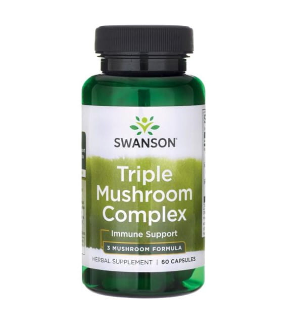 Dreifacher Pilzkomplex standardisierter Komplex aus 3 Pilzen Maitake Reishi Shiitake 200mg 60 Kapseln SWANSON