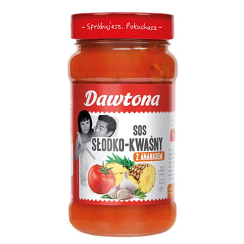 Dawtona Süß-Sauer-Sauce im Glas mit Ananas 550g