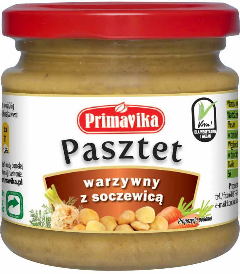 Gemüsepastete mit Linsen 160 g PRIMAVIKA