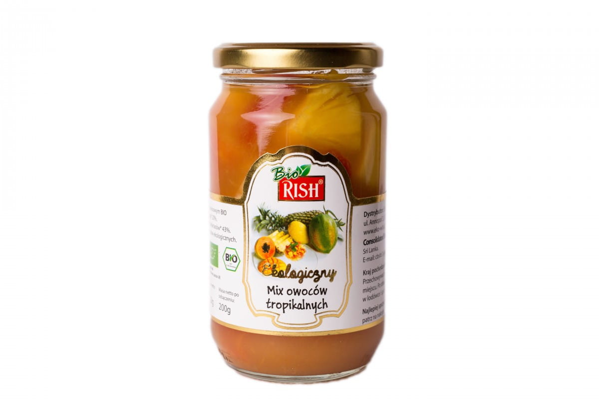 Tropische Fruchtmischung in Ananassaft BIO 350 g / 200 g RISH