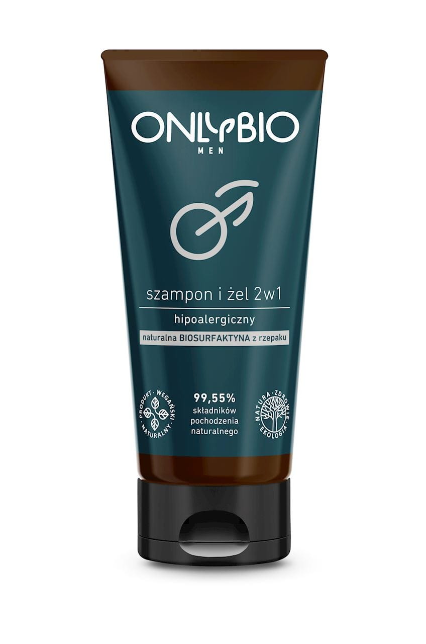 2in1 Shampoo und Gel für Männer hypoallergen Tube 200 ml - NUR BIO