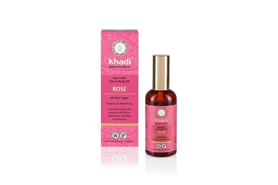 Ayurvedisches Rosen-Gesichts- und Körperöl 100 ml - KHADI