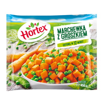 Gefrorene Karotten mit Erbsen Hortex 450g