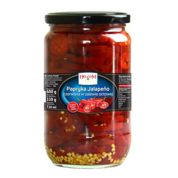 Roter Jalapenopfeffer in Essiggurke Helcom 680g