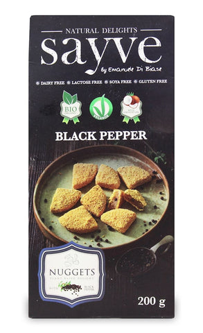 Vegane Nuggets aus Kichererbsen und schwarzem Pfeffer ohne Laktose glutenfrei BIO 200 g - SAYVE