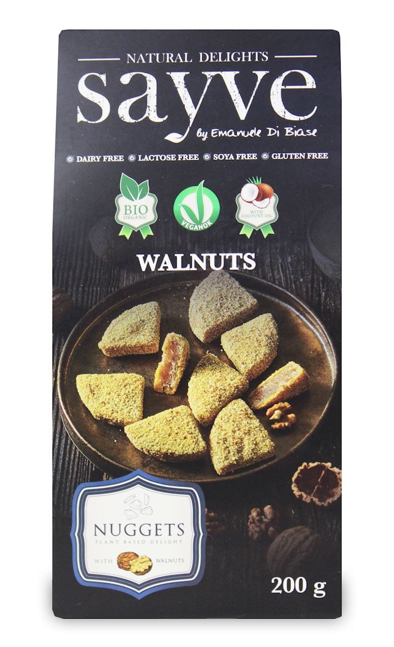 Vegane Kichererbsen-Walnuss-Nuggets ohne Laktose glutenfrei BIO 200 g - SAYVE