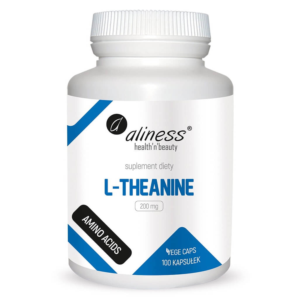 L - Theanin L - Theanin 200 mg 100 Kapseln Gemüsekapseln ALINESS