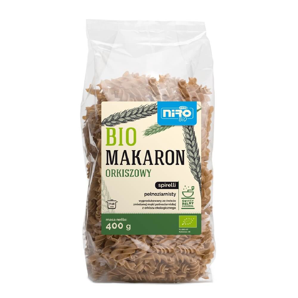 Nudeln (Dinkelvollkorn) spirelli BIO 400 g - NIRO