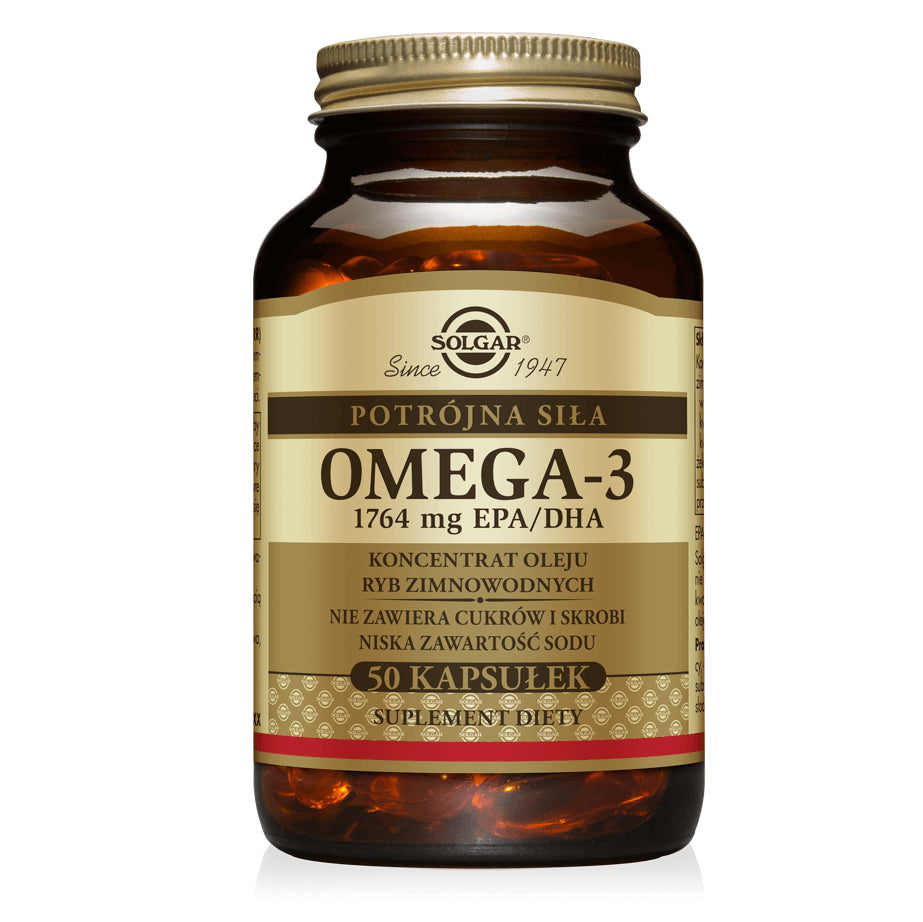 Omega - 3 natürliche Quelle 1764 MG EPA und DHA Konzentrat aus Kaltwasserfischöl 50 Kapseln SOLGAR