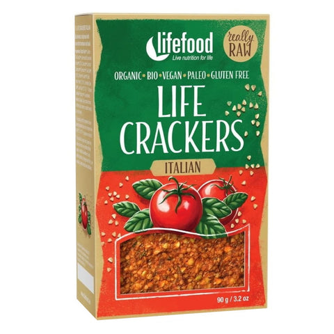 Buchweizencracker mit getrockneten Tomaten und Basilikum roh BIO 90 g - LIFEFOOD