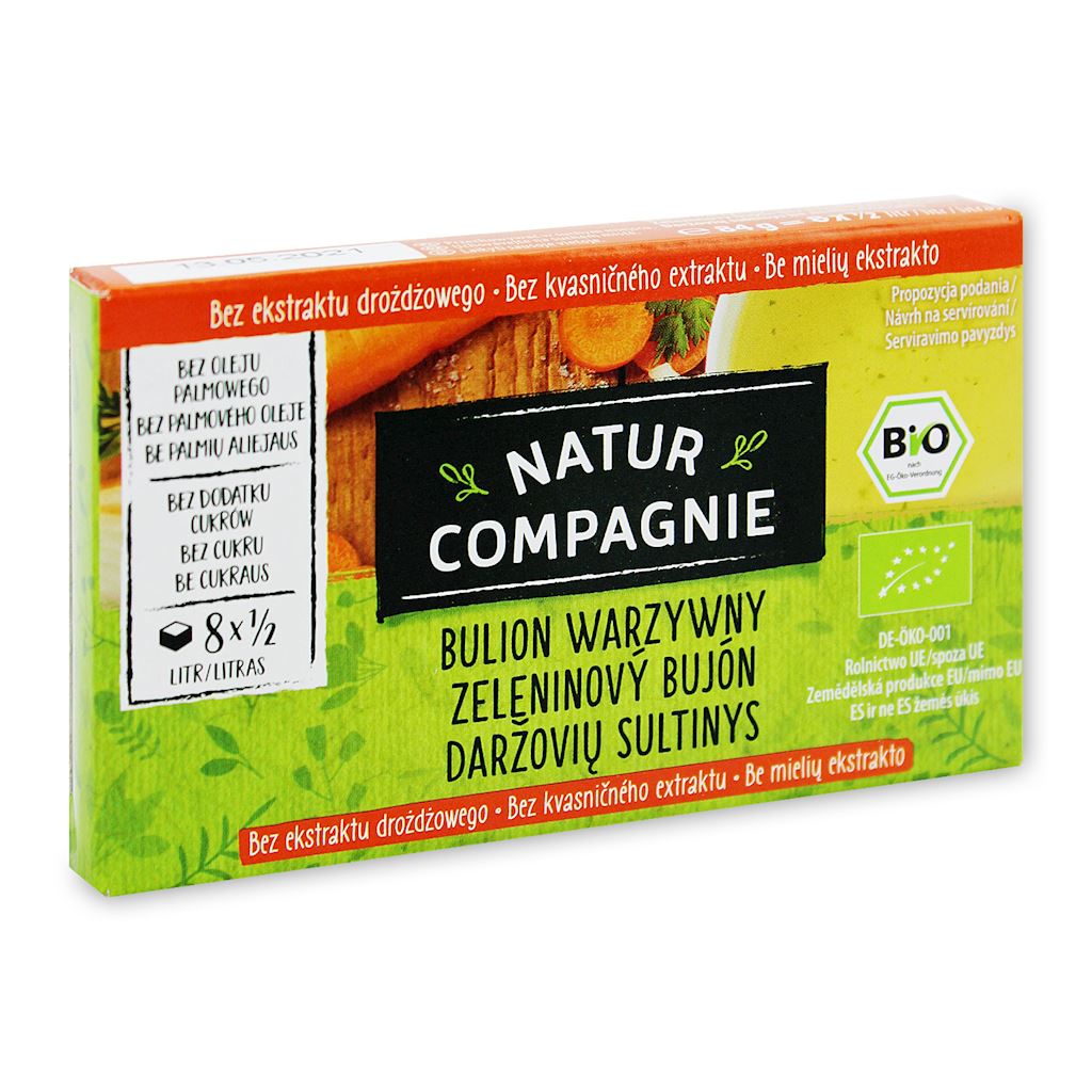 Brühe - Gemüsewürfel ohne Hefe BIO 84 g - NATUR COMPAGNIE