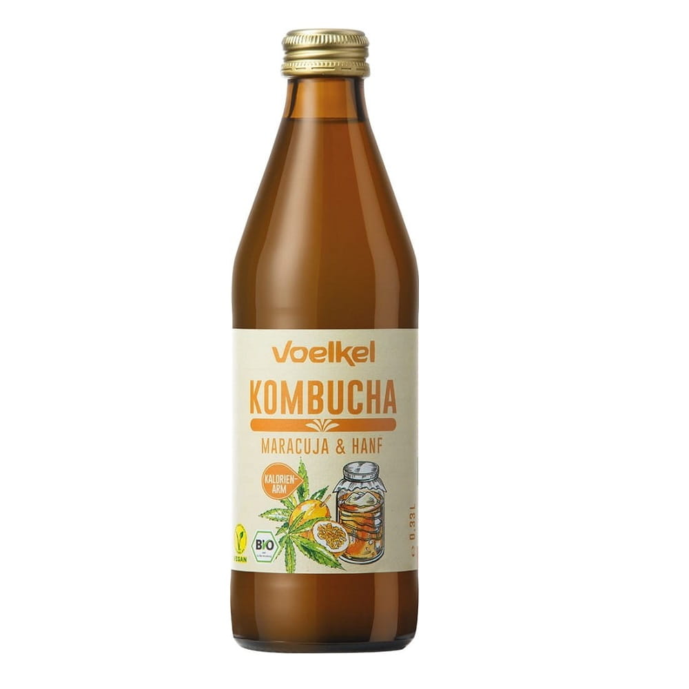 Kombucha Maracuja - Hanf BIO 330 ml - VÖLKEL