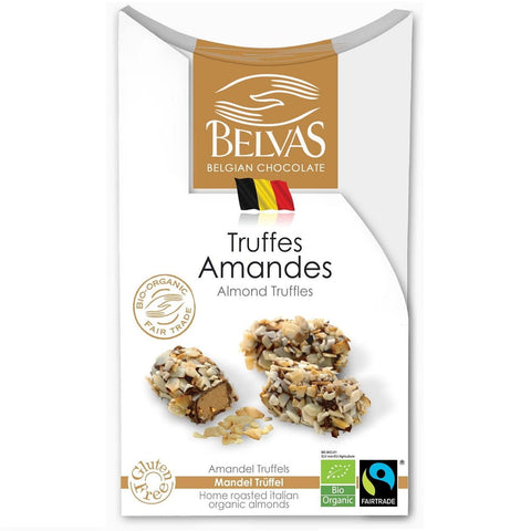 Belgische Trüffel mit Mandeln glutenfrei fair gehandelt BIO 100 g - BELVAS