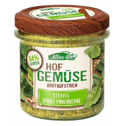 Gemüsepaste mit Spinat und Pinienkernen BIO 135 g - ALLOS