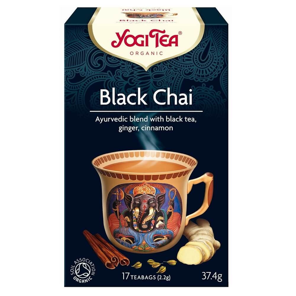 Black Chai Schwarztee mit Ingwer und Zimt BIO (17 x 22 g) - YOGI TEA