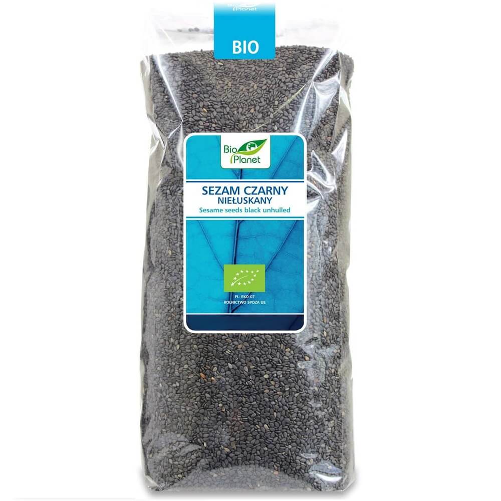 Schwarzer ungeschälter Sesam BIO 1 kg - BIO PLANET