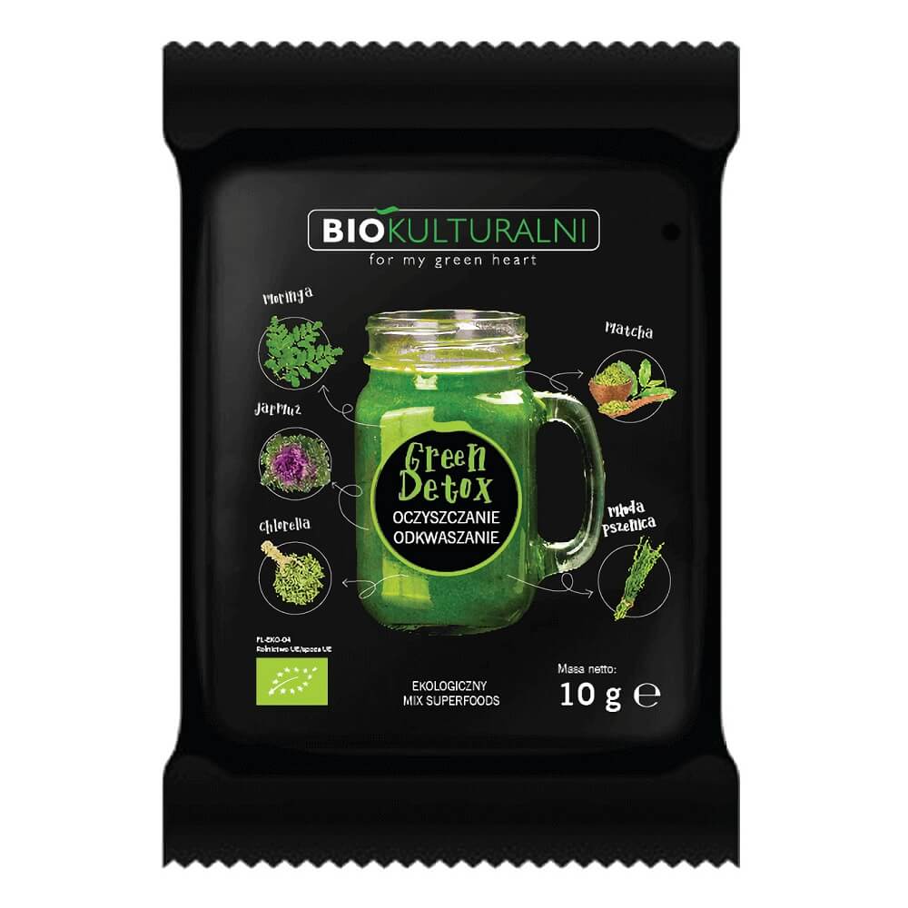 Mischung aus Superfoods Green Detox BIO 10 g - BIOKULTURAL