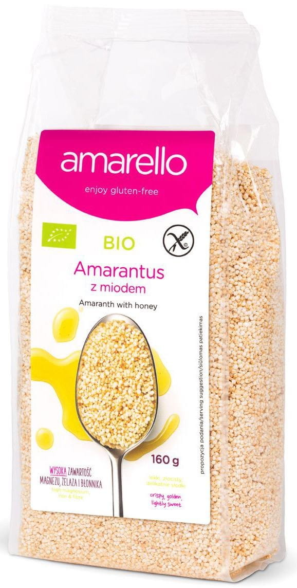 Glutenfreier Amaranth mit Honig BIO 160 g - AMARELLO