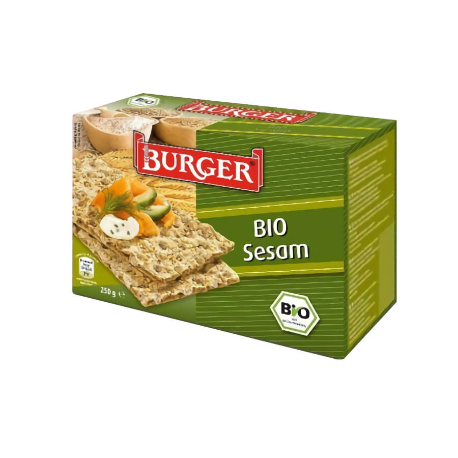 Roggenvollkornknäckebrot mit Sesam BIO 250 g - BURGER