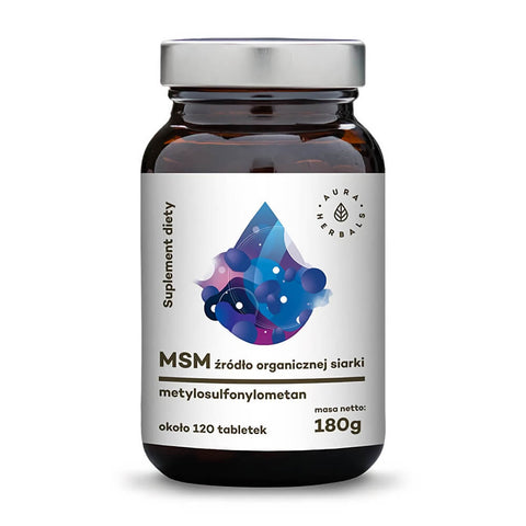 MSM organische Schwefelverbindung Methylsulfonylmethan 120 Tabletten 180g AURA HERBALS