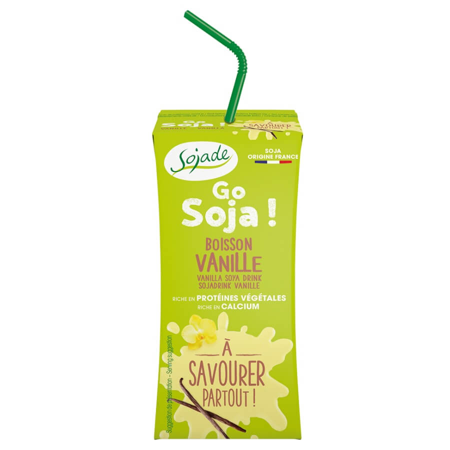 Glutenfreier Sojabohnendrink Vanille uht BIO 200 ml - SOJADE